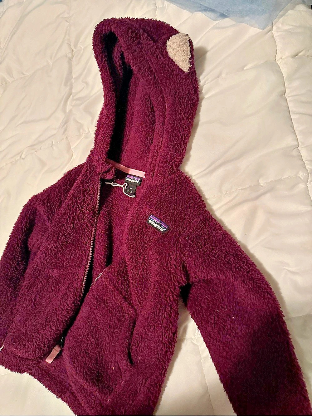 Patagonia Baby Furry Friends Hoody Purple Fleece Jacket